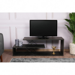 Mueble TV Zig Zag marron oscuro Practica Hogar