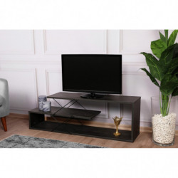 Mueble TV Zig Zag marron oscuro Practica Hogar