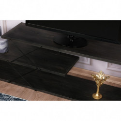 Mueble TV Zig Zag marron oscuro Practica Hogar