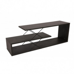 Mueble TV Zig Zag marron oscuro Practica Hogar