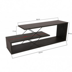 Mueble TV Zig Zag marron oscuro Practica Hogar