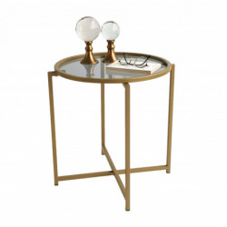Mesa de centro S407K humo oro Practica Hogar