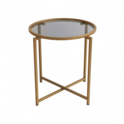 Mesa de centro S407K humo oro Practica Hogar