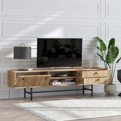 Mueble TV Owen roble negro Practica Hogar