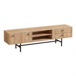 Mueble TV Owen roble negro Practica Hogar