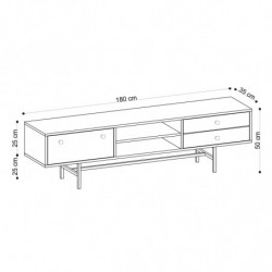 Mueble TV Owen roble negro Practica Hogar