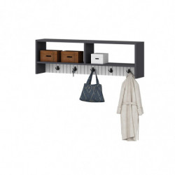 Gancho de pared Sarandon Antracita Blanco Practica Hogar