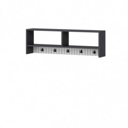 Gancho de pared Sarandon Antracita Blanco Practica Hogar
