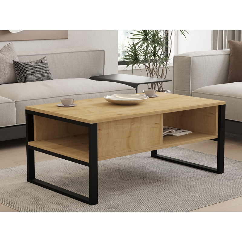 Mesa de centro Devon Orta roble zafiro Practica Hogar Mesa de centro Devon Orta roble zafiro Practica Hogar