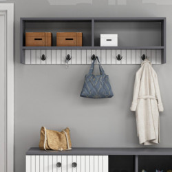 Gancho de pared Sarandon Antracita Blanco Practica Hogar