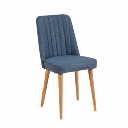 Set mesa comedor extensible y sillas (6 piezas) Santiago roble azul oscuro Practica Hogar