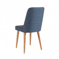 Set mesa comedor extensible y sillas (6 piezas) Santiago roble azul oscuro Practica Hogar