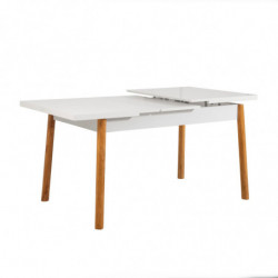 Set mesa comedor extensible y sillas (6 piezas) Santiago Atlantic pino atlántico blanco piedra Practica Hogar