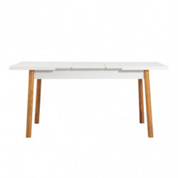 Set mesa comedor extensible y sillas (6 piezas) Santiago Atlantic pino atlántico blanco piedra Practica Hogar