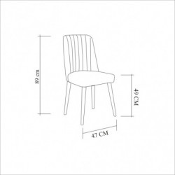 Set mesa comedor extensible y sillas (6 piezas) Santiago Atlantic pino atlántico blanco piedra Practica Hogar