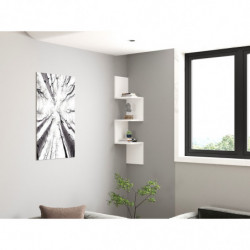 Estante de pared Zikzak blanco Practica Hogar