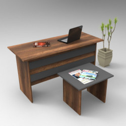 Conjunto de muebles de oficina VO8-BA antracita nogal Practica Hogar
