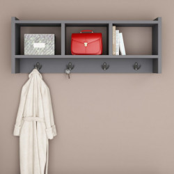 Gancho de pared Midnight Antracita Practica Hogar
