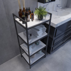 Mueble de baño Schwerin L2038 blanco negro Practica Hogar