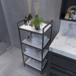 Mueble de baño Schwerin L2038 blanco negro Practica Hogar