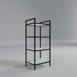 Mueble de baño Schwerin L2038 blanco negro Practica Hogar