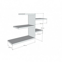 Estante de pared Gami blanco Practica Hogar