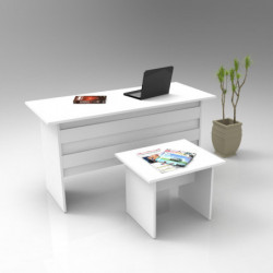 Conjunto de muebles de oficina VO8-W blanco Practica Hogar
