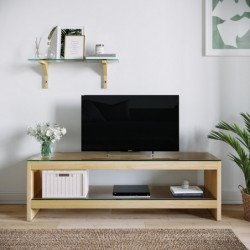 Mueble TV con estante TV302 roble Practica Hogar