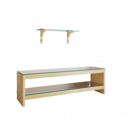 Mueble TV con estante TV302 roble Practica Hogar