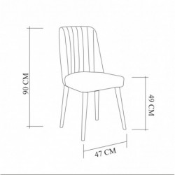 Set mesa y sillas (6 piezas) Costa 1053-2 AB pino atlántico blanco antracita Practica Hogar