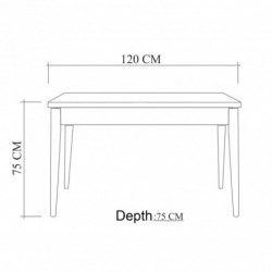 Set mesa y sillas (6 piezas) Costa 1053-2 AB pino atlántico blanco antracita Practica Hogar