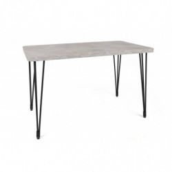 Mesa comedor Lagos-1423 gris negro Practica Hogar
