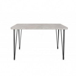 Mesa comedor Lagos-1423 gris negro Practica Hogar