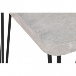 Mesa comedor Lagos-1423 gris negro Practica Hogar