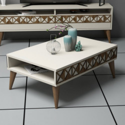 Mesa de centro Line crema Practica Hogar