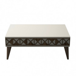 Mesa de centro Line crema Practica Hogar