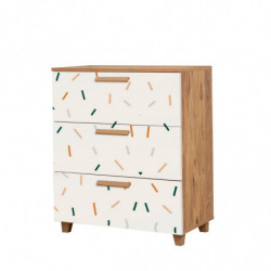 Cómoda Leva Gravis Line pino atlántico blanco Practica Hogar