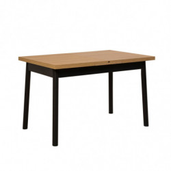 Set mesa comedor extensible y sillas (4 piezas) Oliver- V2 negro Practica Hogar