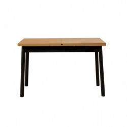 Set mesa comedor extensible y sillas (4 piezas) Oliver- V2 negro Practica Hogar