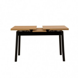 Set mesa comedor extensible y sillas (4 piezas) Oliver- V2 negro Practica Hogar
