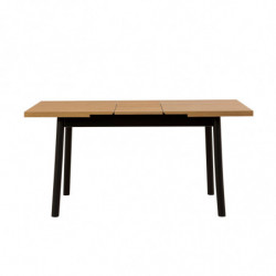 Set mesa comedor extensible y sillas (4 piezas) Oliver- V2 negro Practica Hogar