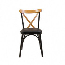 Set mesa comedor extensible y sillas (4 piezas) Oliver- V2 negro Practica Hogar