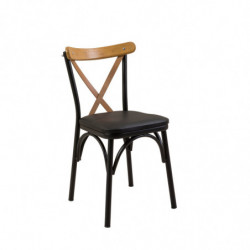 Set mesa comedor extensible y sillas (4 piezas) Oliver- V2 negro Practica Hogar