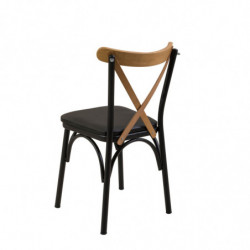 Set mesa comedor extensible y sillas (4 piezas) Oliver- V2 negro Practica Hogar