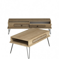 Conjunto de muebles de salón Ekol roble Practica Hogar