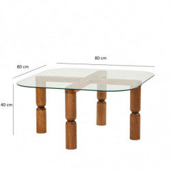 Mesa de centro Kei nogal Practica Hogar