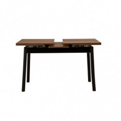 Set mesa comedor extensible y sillas (5 piezas) Oliver negro Practica Hogar