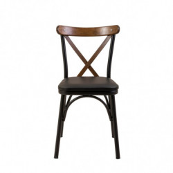 Set mesa comedor extensible y sillas (5 piezas) Oliver negro Practica Hogar