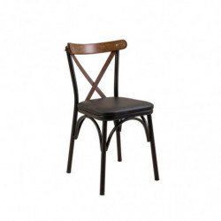 Set mesa comedor extensible y sillas (5 piezas) Oliver negro Practica Hogar