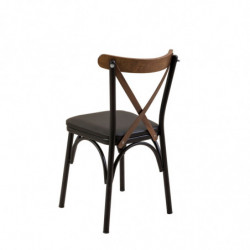 Set mesa comedor extensible y sillas (5 piezas) Oliver negro Practica Hogar